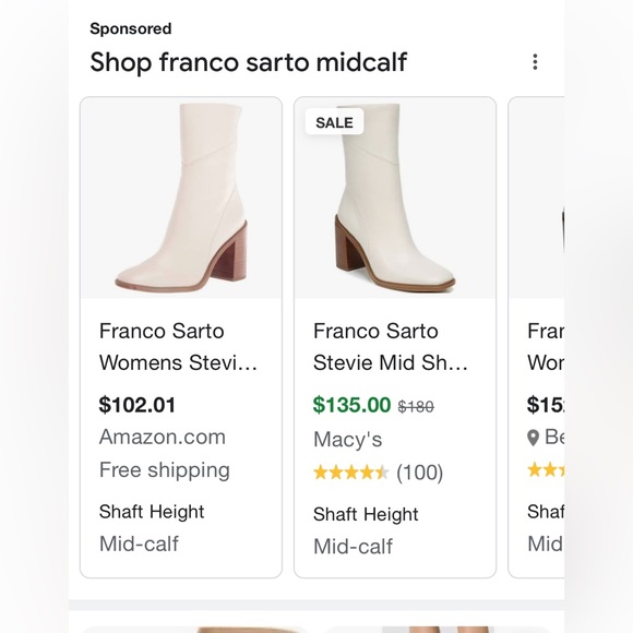 Franco Sarto mid-shin Stevie putty color - Picture 5 of 5